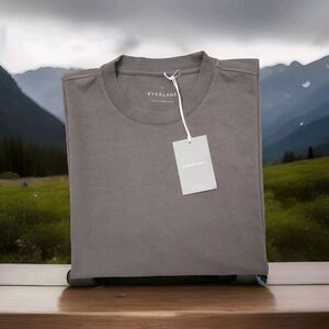 Everlane The Everyone Relaxed Hemp Tee Black Size: 2XL